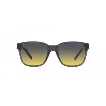 Óculos de sol unissexo ARNETTE AN432027862Q5 - armação retangular de propionato preto mate com lentes de policarbonato cinzento escuro polarizadas - 55/19/145 mm
