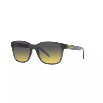 Óculos de sol unissexo ARNETTE AN432027862Q5 - armação retangular de propionato preto mate com lentes de policarbonato cinzento escuro polarizadas - 55/19/145 mm
