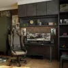 Arozzi Arena Large secretária gaming – Forest Green (altura ajustável, tapete de rato em microfibra)