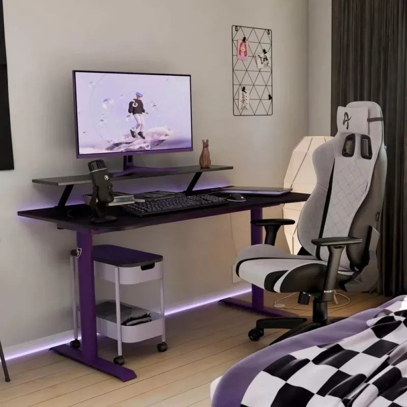 Arozzi Arena Medium Secretária gaming – Roxo