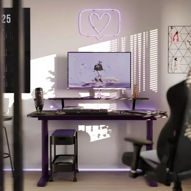Arozzi Arena Medium Secretária gaming – Roxo