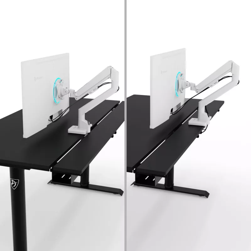 Secretária elevatória elétrica Arozzi Arena Nordico – motor duplo, 160x80 cm, preto