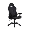 Cadeira de gaming Arozzi Torretta Soft Fabric – preto puro, estrutura metálica, coluna a gás classe 4, braços 3D