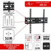 Suporte de parede fixo ART AR-33 para televisores LCD/LED de 26-60 inch, 45 kg, VESA 400x400, perfil fino de 24 mm, preto