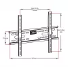 Suporte de parede fixo ART AR-33 para televisores LCD/LED de 26-60 inch, 45 kg, VESA 400x400, perfil fino de 24 mm, preto