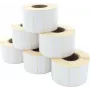 ARTDEV Rolo de etiquetas de transferência térmica 50 x 20mm, 85mm AD, 40mm núcleo, 1500 etiquetas/rolo, papel branco