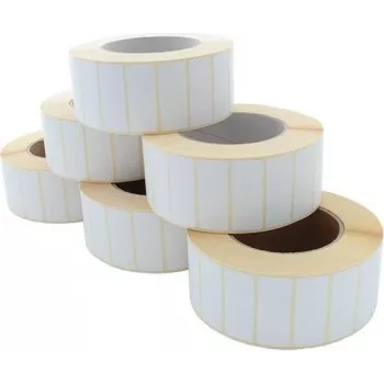 ARTDEV rolo de etiquetas de transferência térmica 50x20mm, 3000 etiquetas, branco, núcleo 76mm, diâmetro exterior 135mm