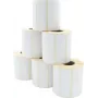 ARTDEV Rolo de etiquetas de transferência térmica 90 x 29 mm, diâmetro exterior 96 mm, núcleo 40 mm, 1300 etiquetas por rolo, papel branco, adesivo permanente