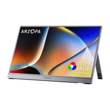 Monitor portátil ARZOPA Z1C 16,1 polegadas IPS Full HD 144Hz (cinzento)