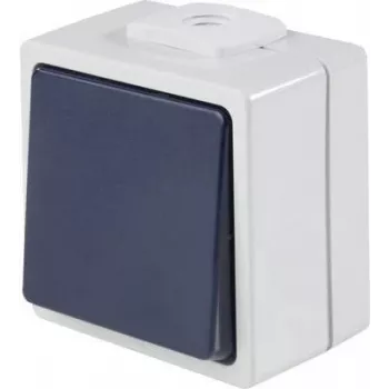 AS SCHWABE 62452 Botão de pressão de superfície, IP54, Cinzento, 250V/10A, 1NO