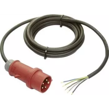 AS SCHWABE 70970 Cabo de alimentação Schuko para extremidade aberta H05VV-F 3G1.5 5m Preto