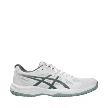 Sapatilhas de voleibol ASICS Upcourt 6 para homem branco Deep Ocean 1071A104 tamanho 44.5