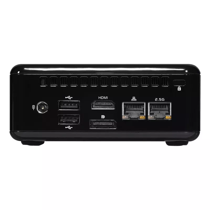 ASRock 4x4 BOX-4800U Barebone Mini PC, AMD Ryzen 7 4800U, 2x DDR4 SO-DIMM, 2x 2.5GbE, Wi-Fi 6, preto