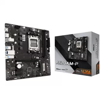 Placa-mãe ASRock A620AM-P AMD A620 AM5 Micro ATX (DDR5, HDMI, DisplayPort, M.2)