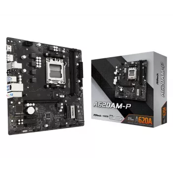 Placa-mãe ASRock A620AM-P AMD A620 AM5 Micro ATX (DDR5, HDMI, DisplayPort, M.2)
