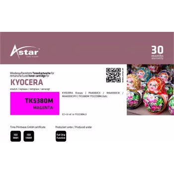ASTAR AS20406 cartucho de toner Kyocera TK-5380M magenta recondicionado High Yield 10.000 páginas
