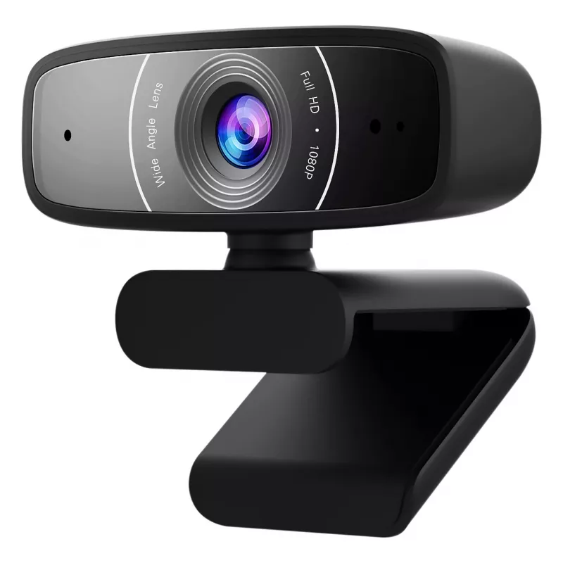 Webcam ASUS C3 - Full HD 1080p - Microfone integrado - USB - Preto