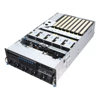 Plataforma de servidor em rack 4U ASUS ESC8000A-E13X AMD EPYC 9005 8xNVMe 2xM.2 2x10GbE 8xQSFP IPMI R3200W