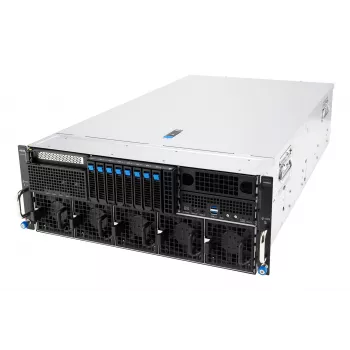 Plataforma de servidor em rack 4U ASUS ESC8000A-E13X AMD EPYC 9005 8xNVMe 2xM.2 2x10GbE 8xQSFP IPMI R3200W