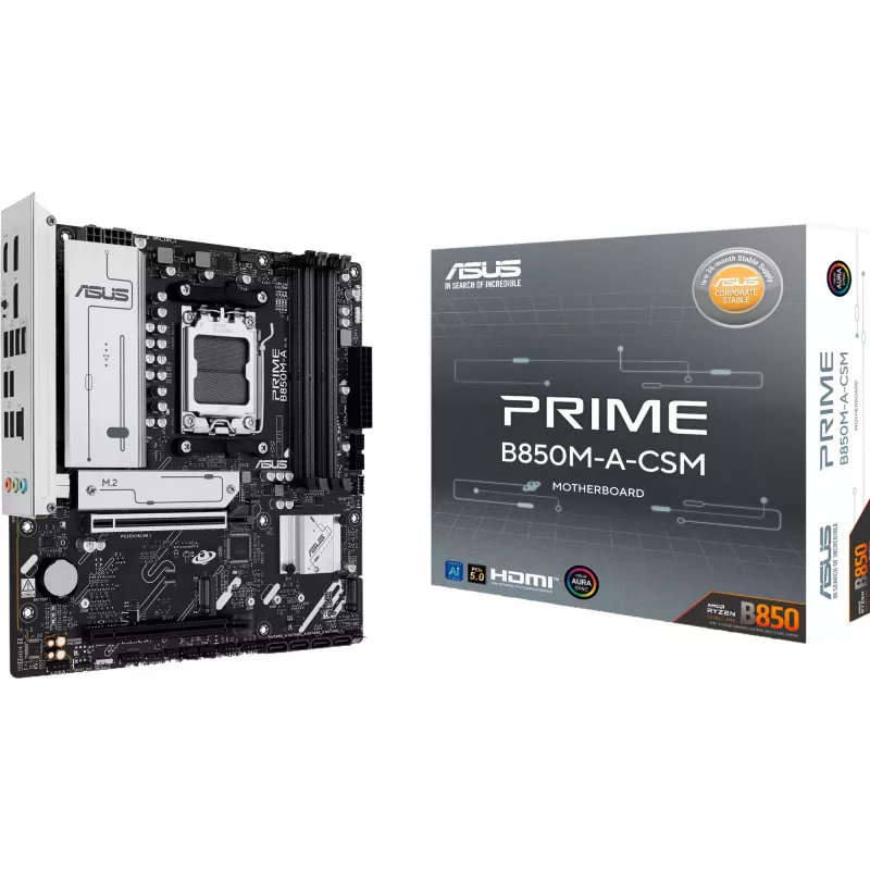 Placa-mãe ASUS Prime B850M-A-CSM Micro-ATX Socket AM5 AMD Chipset B850