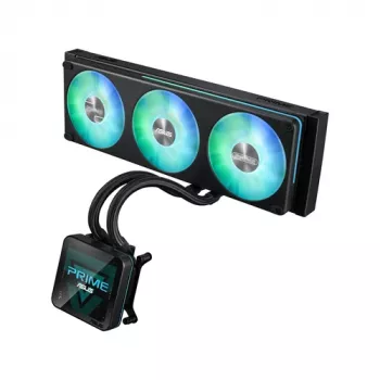 ASUS Prime SLC II 360 ARGB LCD Refrigeração líquida AIO para CPU, radiador 360 mm, 3 ventoinhas ARGB 120 mm, LGA 1851/1700/1200/115x/AM5/AM4