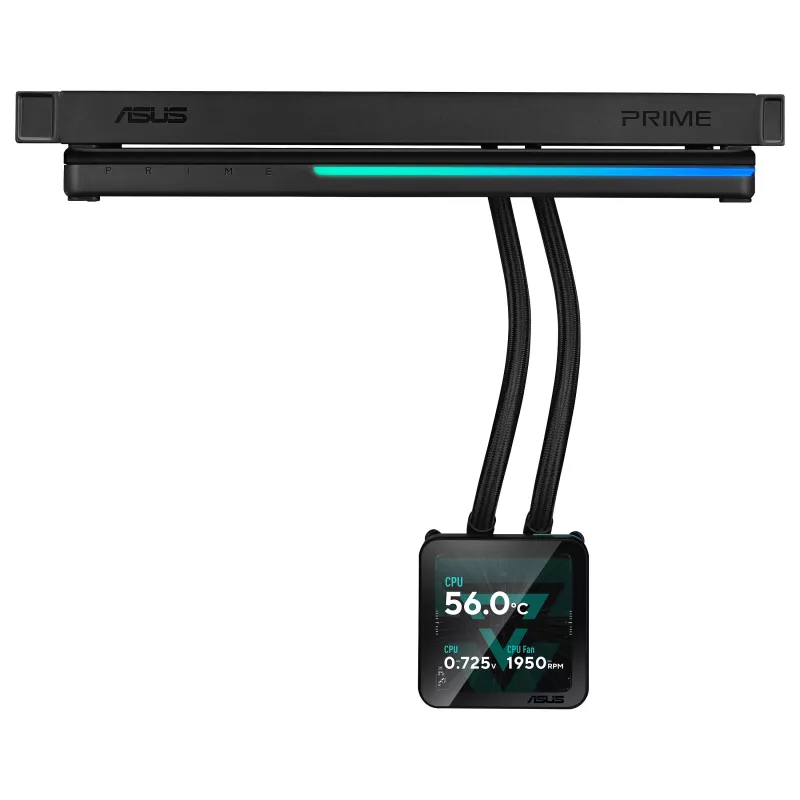 ASUS Prime SLC II 360 ARGB LCD AIO refrigeração líquida para CPU, radiador de 360 mm, AM5/AM4/LGA1851/LGA1700