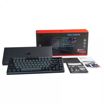 ASUS ROG Azoth 75% Teclado mecânico hotswap, Tri-Mode RGB, ecrã OLED, teclas PBT, switches NX, Preto