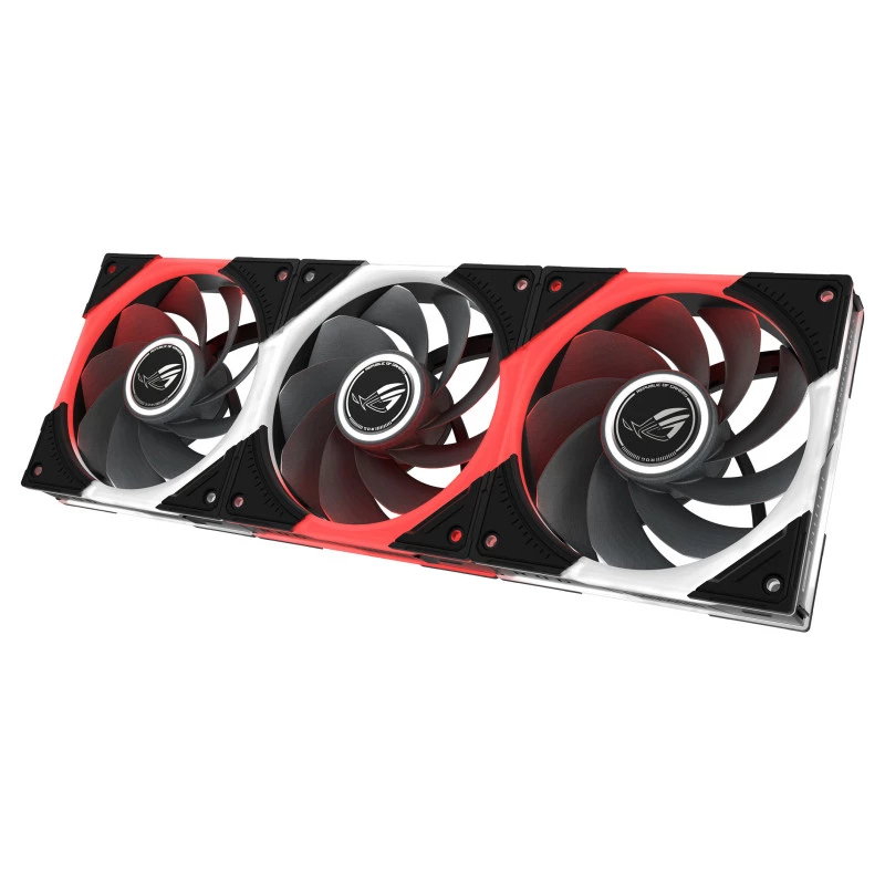 ASUS ROG Eurux GR120 ARGB ventoinha inversa Black Edition, 120mm pack de três