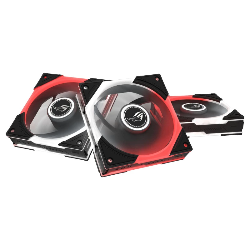 ASUS ROG Eurux GR120 ARGB ventoinha inversa Black Edition, 120mm pack de três