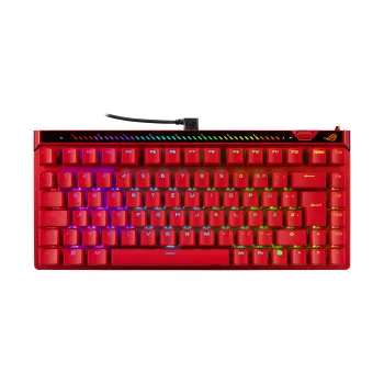 Teclado Gaming ASUS ROG Falchion Ace 75 HE vermelho (layout DE, interruptores óticos ROG HFX V2)