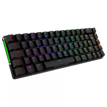 ASUS ROG Falchion NX Teclado mecânico gaming, fator de forma 65%, switches ROG NX Red, sem fios/com fios, retroiluminação RGB, Preto