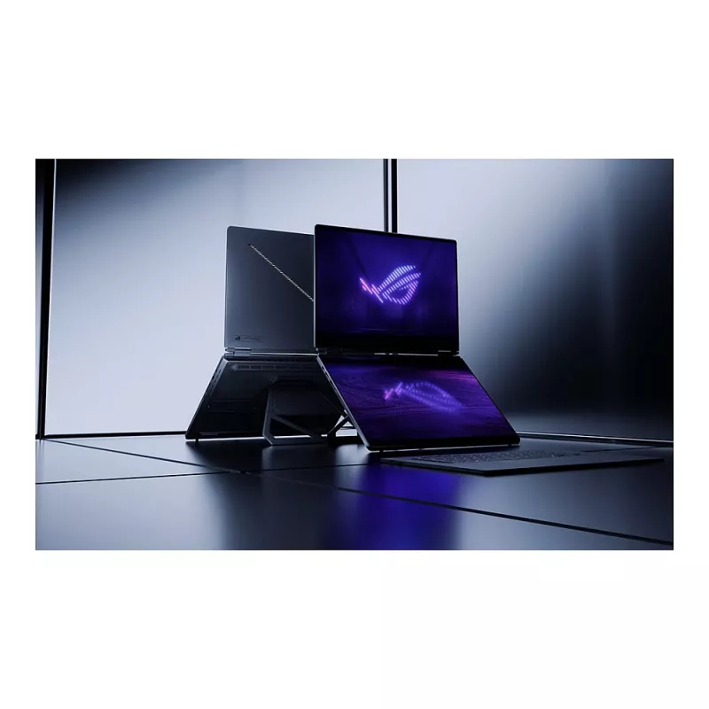 Portátil Gaming ASUS ROG Zephyrus Duo GX651AX-SR004W, 16 polegadas 3K OLED Touch 120Hz, Intel Core Ultra 9 386H, 64GB LPDDR5x, 2TB SSD, GeForce RTX 5090 24GB, Windows 11 Home, teclado QWERTZ alemão