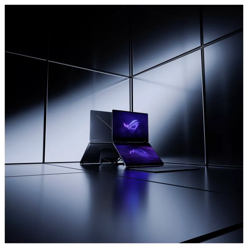 Portátil Gaming ASUS ROG Zephyrus Duo GX651AX-SR004W, 16 polegadas 3K OLED Touch 120Hz, Intel Core Ultra 9 386H, 64GB LPDDR5x, 2TB SSD, GeForce RTX 5090 24GB, Windows 11 Home, teclado QWERTZ alemão
