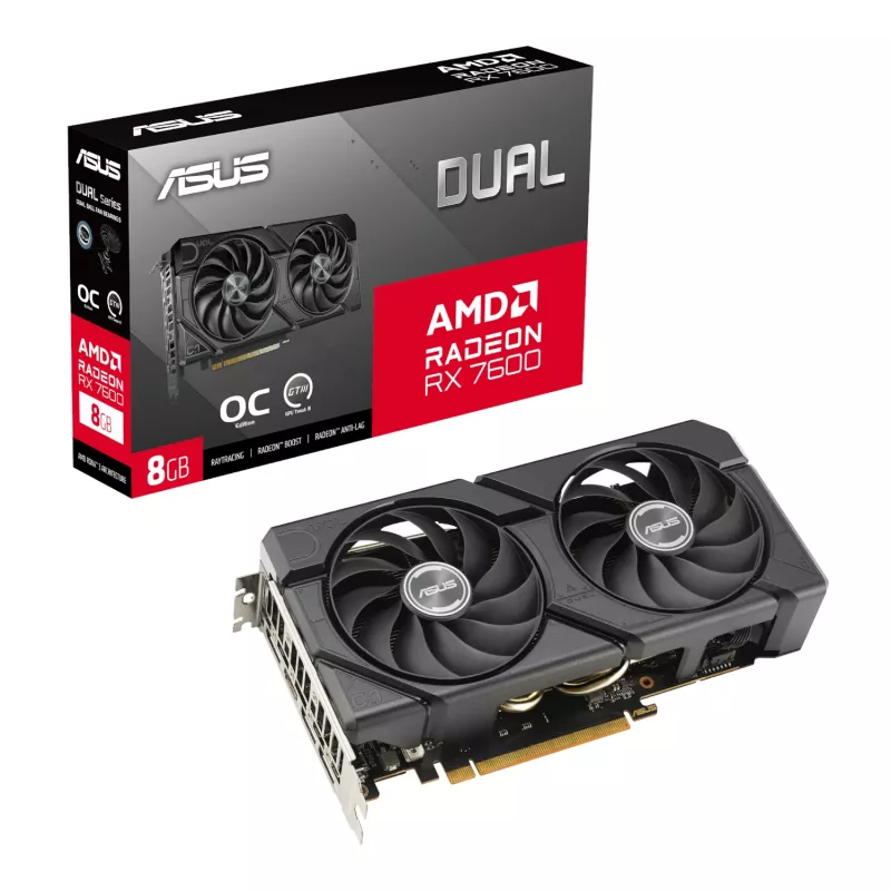 Conjunto ASUS UWM 2 caixa de gaming/placa gráfica/fonte de alimentação (A31 PLUS | RX 7600 | PRIME 750W)