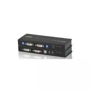 ATEN CE604-AT-G extensor KVM – 2x DVI, áudio, USB, RS-232, 60m