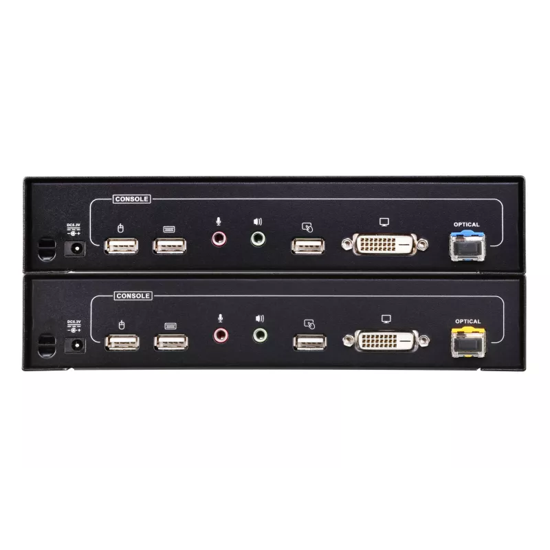 ATEN CE680 extensor KVM áudio USB serial sobre fibra ótica, DVI Dual Link, 600 m, 1310/1550 nm
