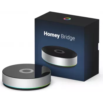 Athom Homey Bridge Controlador Smart Home - Zigbee, Z-Wave, Bluetooth, Wi-Fi - Preto/Prata