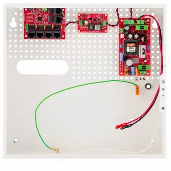 Switch PoE ATTE IPUPS-5-11-F 5 portas com alimentação de reserva, 4x PoE 10/100 Mbps, orçamento 90W, não gerido