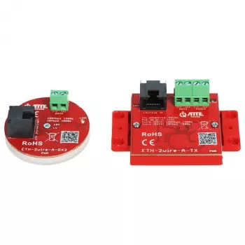 Conjunto de conversores UTP/2 fios ATTE para LAN+PoE ETH-2WIRE