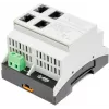 ATTE SWPS-4-11-DIN4 Switch PoE+ industrial de 4 portas com fonte de alimentação integrada, montagem em calha DIN, orçamento 60W