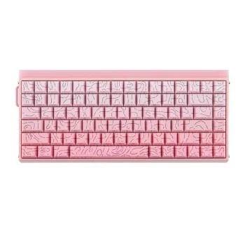 Teclado mecânico AULA HERO84 HE Pink Gradient Contour Dragon King RGB Gasket