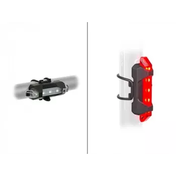 Conjunto de luz de bicicleta recarregável por USB Author A-Stake Mini