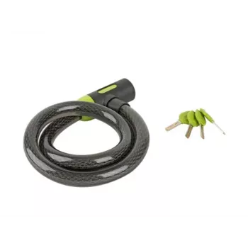 Cadeado de cabo Author ACL-85 C-Sleeve 25x1000mm com chave, preto/verde