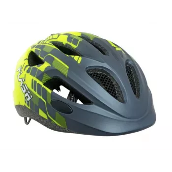 Capacete de bicicleta para criança Author Flash Inmold X8 - cinzento/amarelo, 47-51 cm