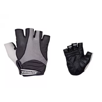 Author Men Elite Gel Luvas de ciclismo de dedos curtos - Cinzento/Preto (M)