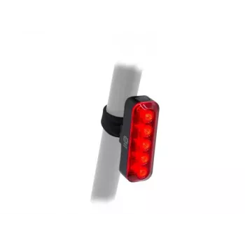 Author XYRIUS Travão Luz traseira USB 400 lm, preto com lente vermelha