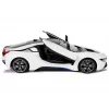 Carro R/C BMW i8 Rastar 1:14 branco com portas automáticas