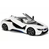 Carro R/C BMW i8 Rastar 1:14 branco com portas automáticas