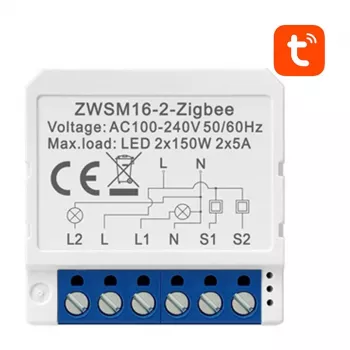 Módulo interruptor inteligente ZigBee AVATTO ZWSM16-W2, Tuya