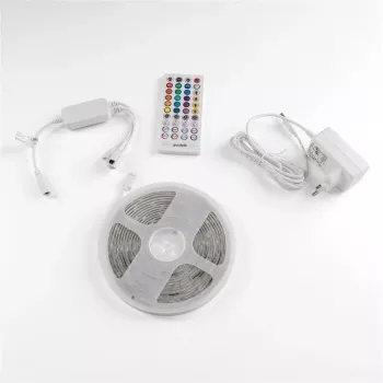 Avide Fita LED blister 12V 16W RGB 5m com comando IR